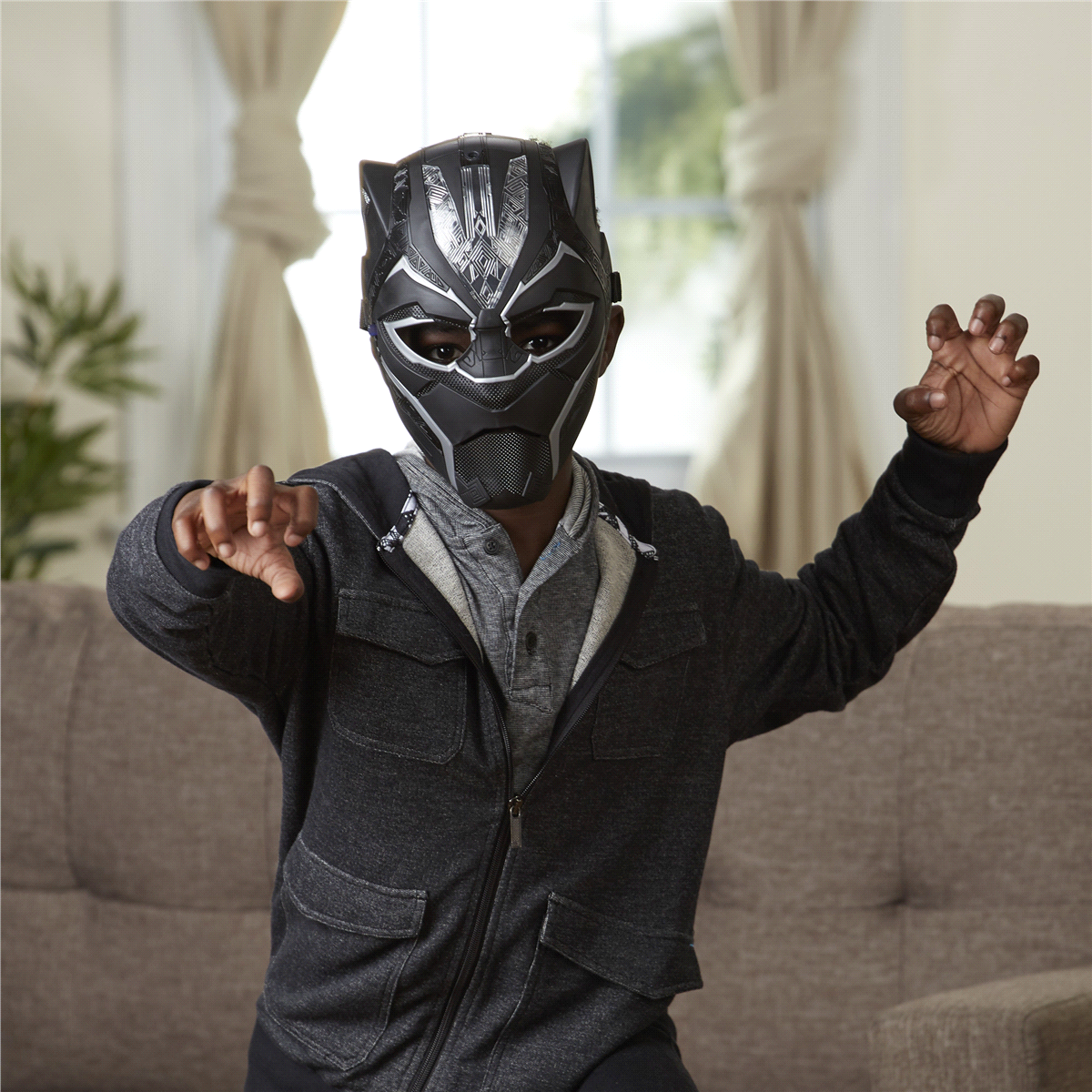 slide 2 of 6, Marvel Black Panther Vibranium Power FX Mask, 1 ct