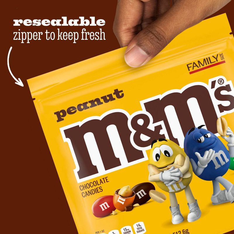 slide 5 of 9, M&M's Peanut Family Size Chocolate Candy - 18.08oz, 18.08 oz