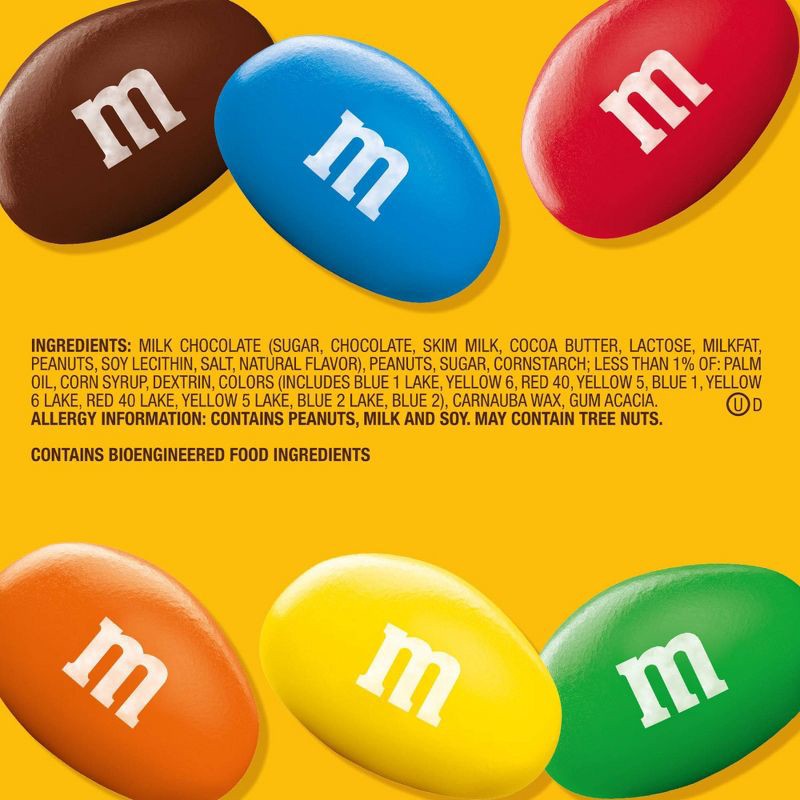 slide 8 of 9, M&M's Peanut Family Size Chocolate Candy - 18.08oz, 18.08 oz