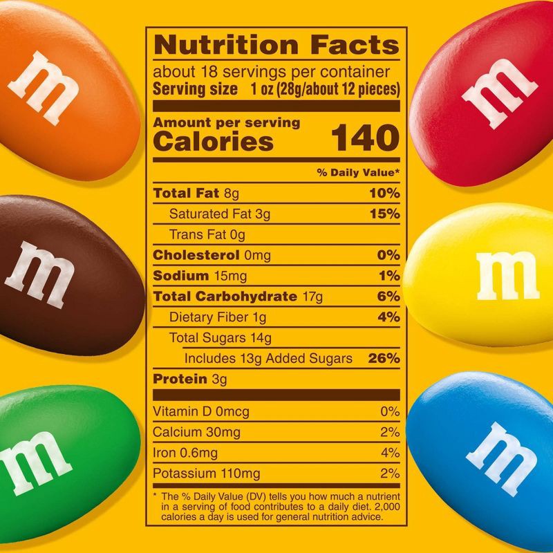 slide 9 of 9, M&M's Peanut Family Size Chocolate Candy - 18.08oz, 18.08 oz