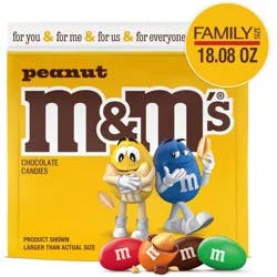 M&M's Peanut Family Size Chocolate Candy - 18.08oz