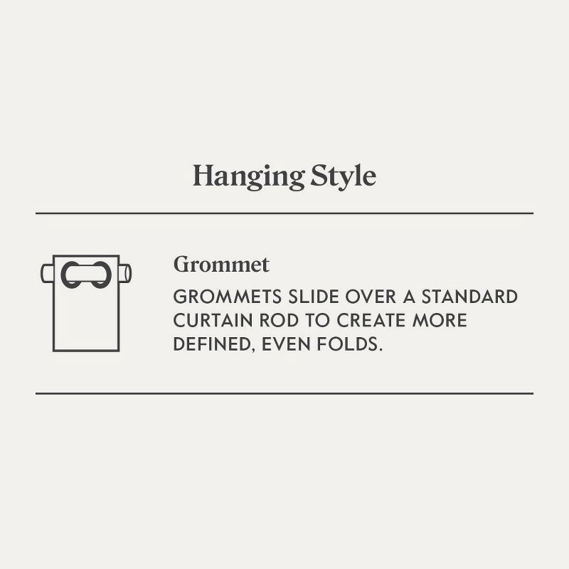 slide 4 of 4, 54"x84" Light Filtering Textured Weave Window Curtain Panel Off White - Threshold™: Modern Basket Weave, UV Protection, 1 ct