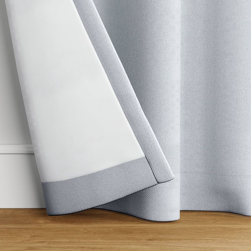 slide 3 of 4, 42"x63" Room Darkening Heathered Window Curtain Panel Gray - Room Essentials™: Noise Reduction, UV Protection, 1 ct