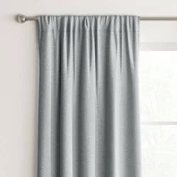 42"x63" Room Darkening Heathered Window Curtain Panel Gray - Room Essentials™: Noise Reduction, UV Protection