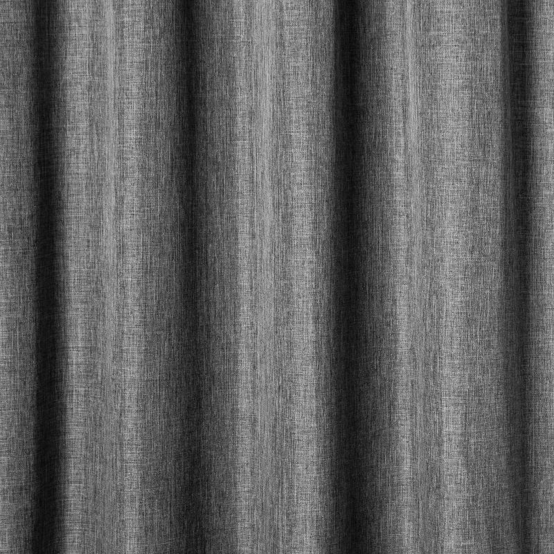 slide 4 of 6, 42"x84" Room Darkening Heathered Window Curtain Panel Dark Gray - Room Essentials™: Thermal Insulated, Noise Reduction, 1 ct