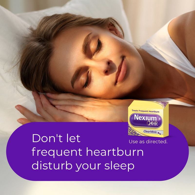 slide 7 of 9, Nexium 24HR ClearMinis Delayed Release Heartburn Relief Capsules, Esomeprazole Magnesium Acid Reducer - 42ct, 42 ct