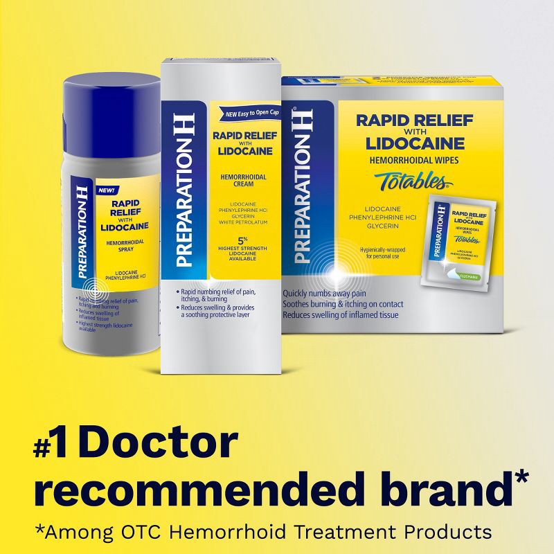 slide 10 of 10, Preparation H Rapid Relief Hemorrhoid Symptom Treatment Cream with Lidocaine - 1oz, 1 oz