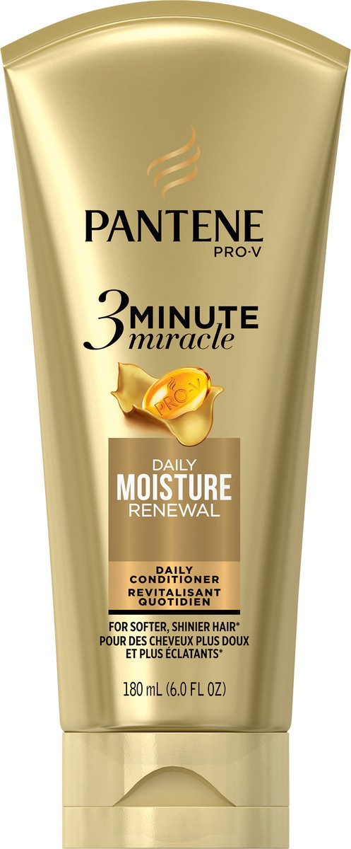slide 3 of 3, Pantene Daily Moisture Renewal 3 Minute Miracle Daily Conditioner, 6.0 fl oz, 6 fl oz