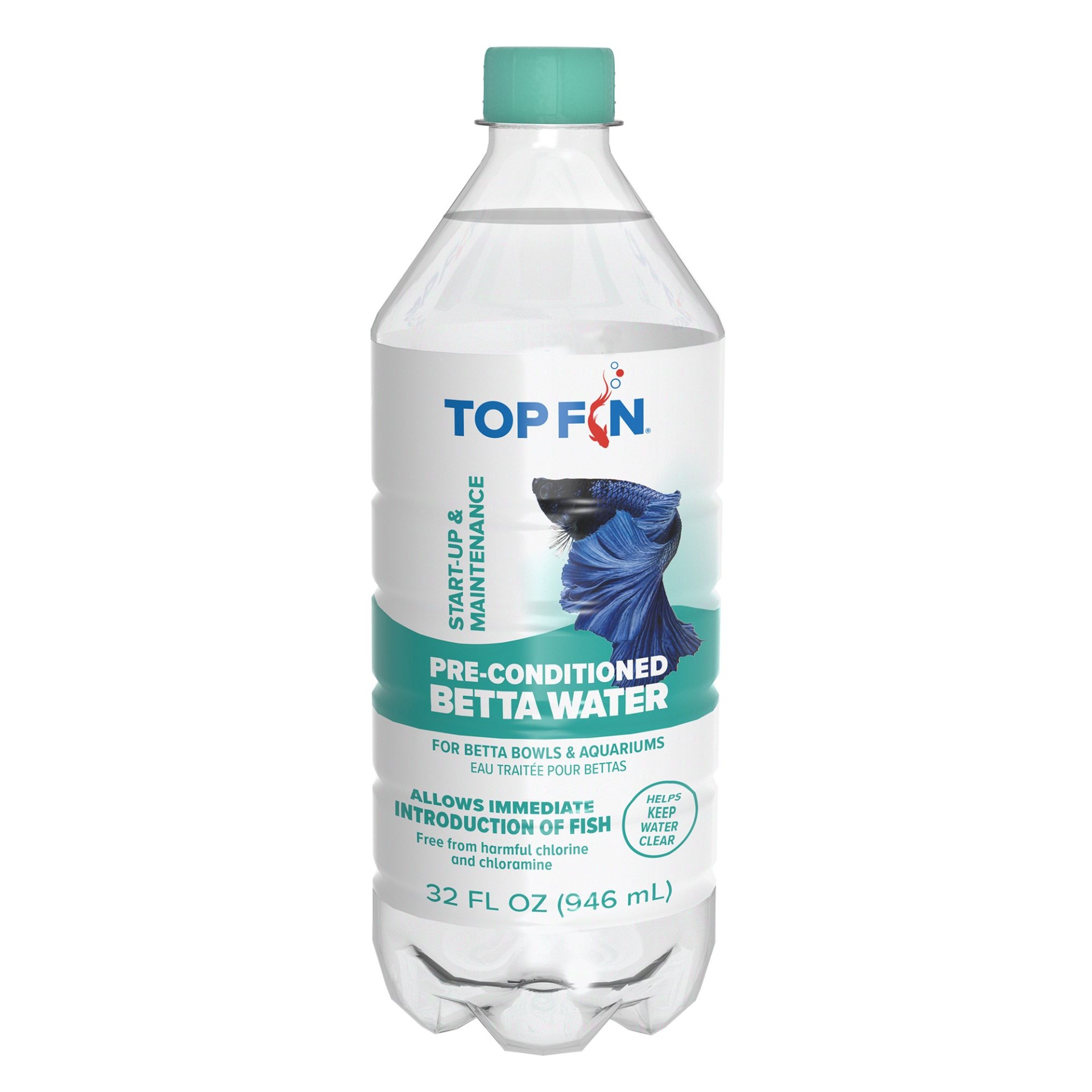 slide 1 of 1, Top Fin Pre-Conditioned Betta Aquarium Water, 32 fl oz