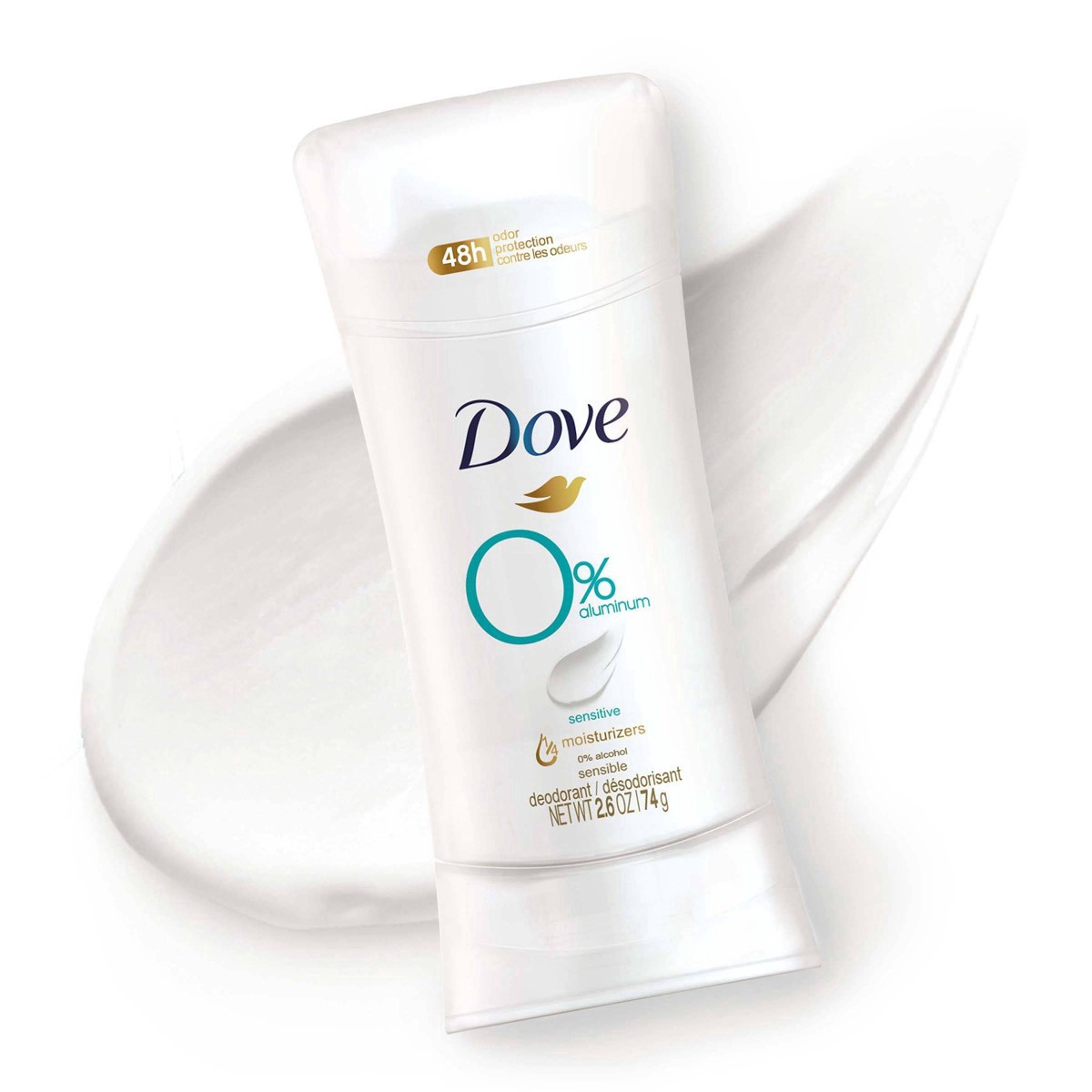 slide 21 of 81, Dove 0% Aluminum Deodorant Stick Sensitive, 2.6 oz1 Count, 2.6 oz