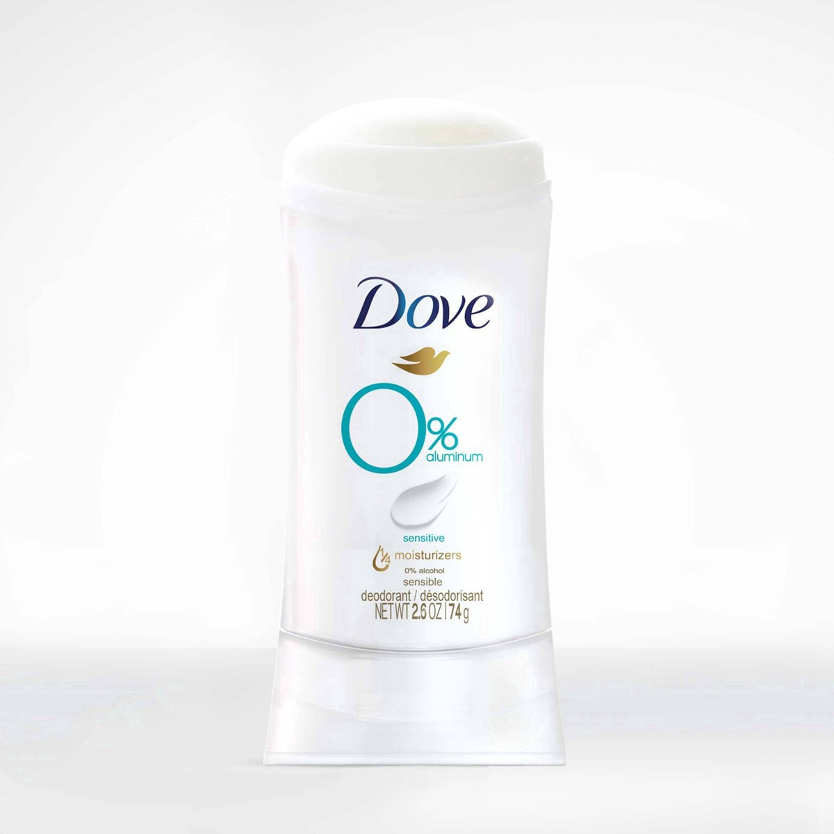 slide 22 of 81, Dove 0% Aluminum Deodorant Stick Sensitive, 2.6 oz1 Count, 2.6 oz