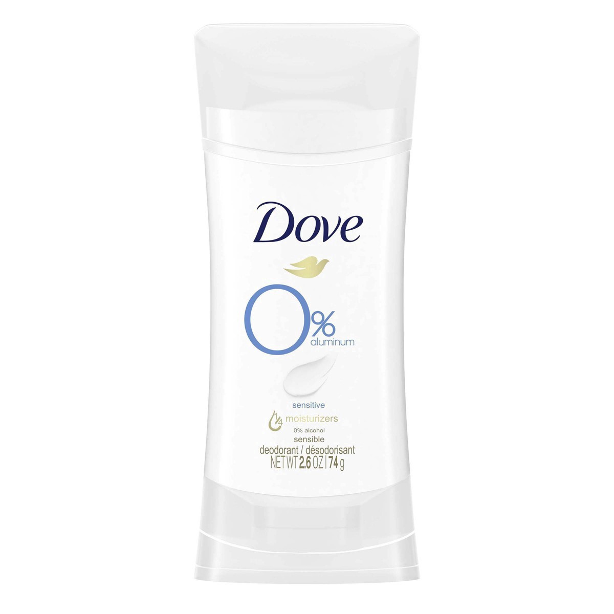 slide 39 of 81, Dove 0% Aluminum Deodorant Stick Sensitive, 2.6 oz1 Count, 2.6 oz