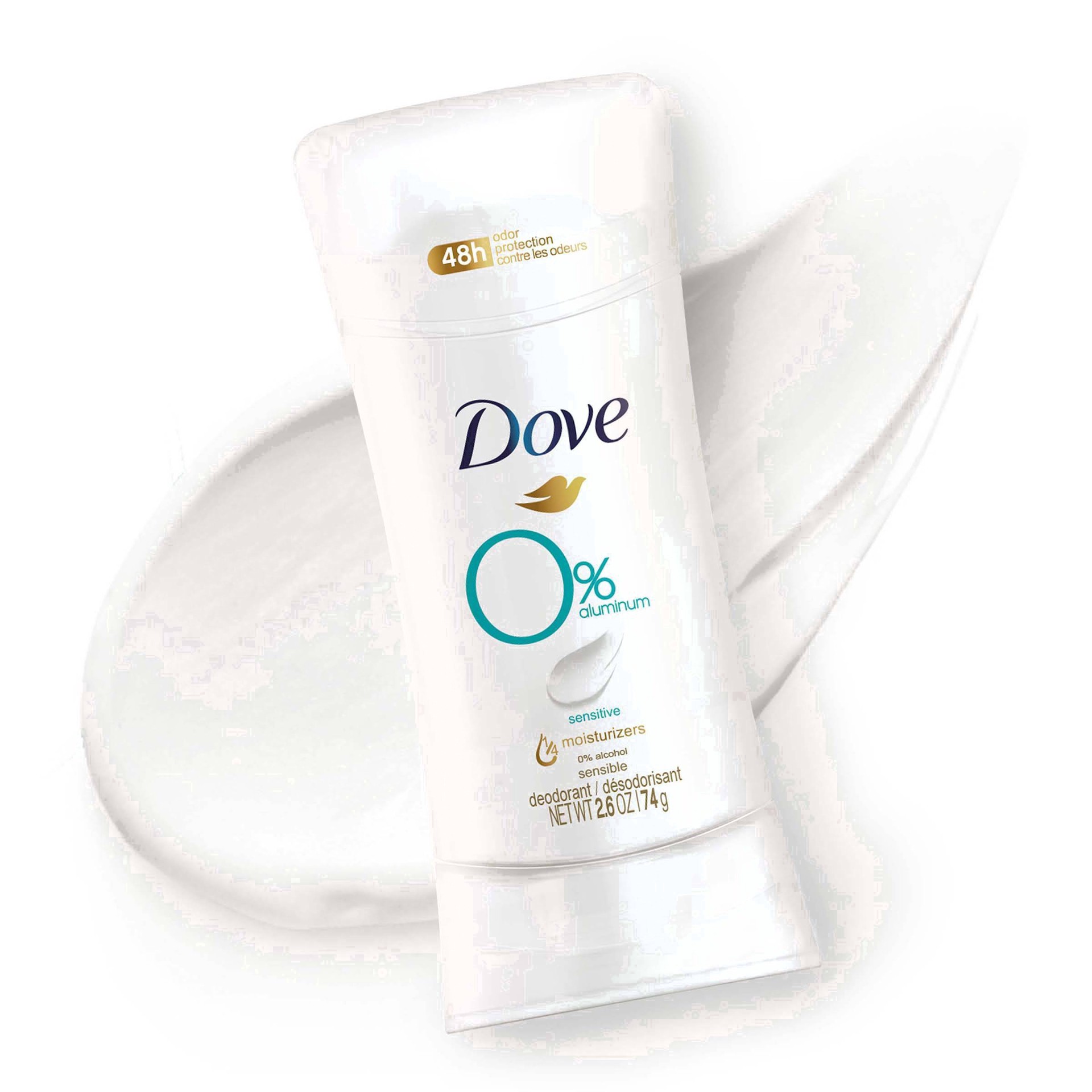 slide 20 of 81, Dove 0% Aluminum Deodorant Stick Sensitive, 2.6 oz1 Count, 2.6 oz