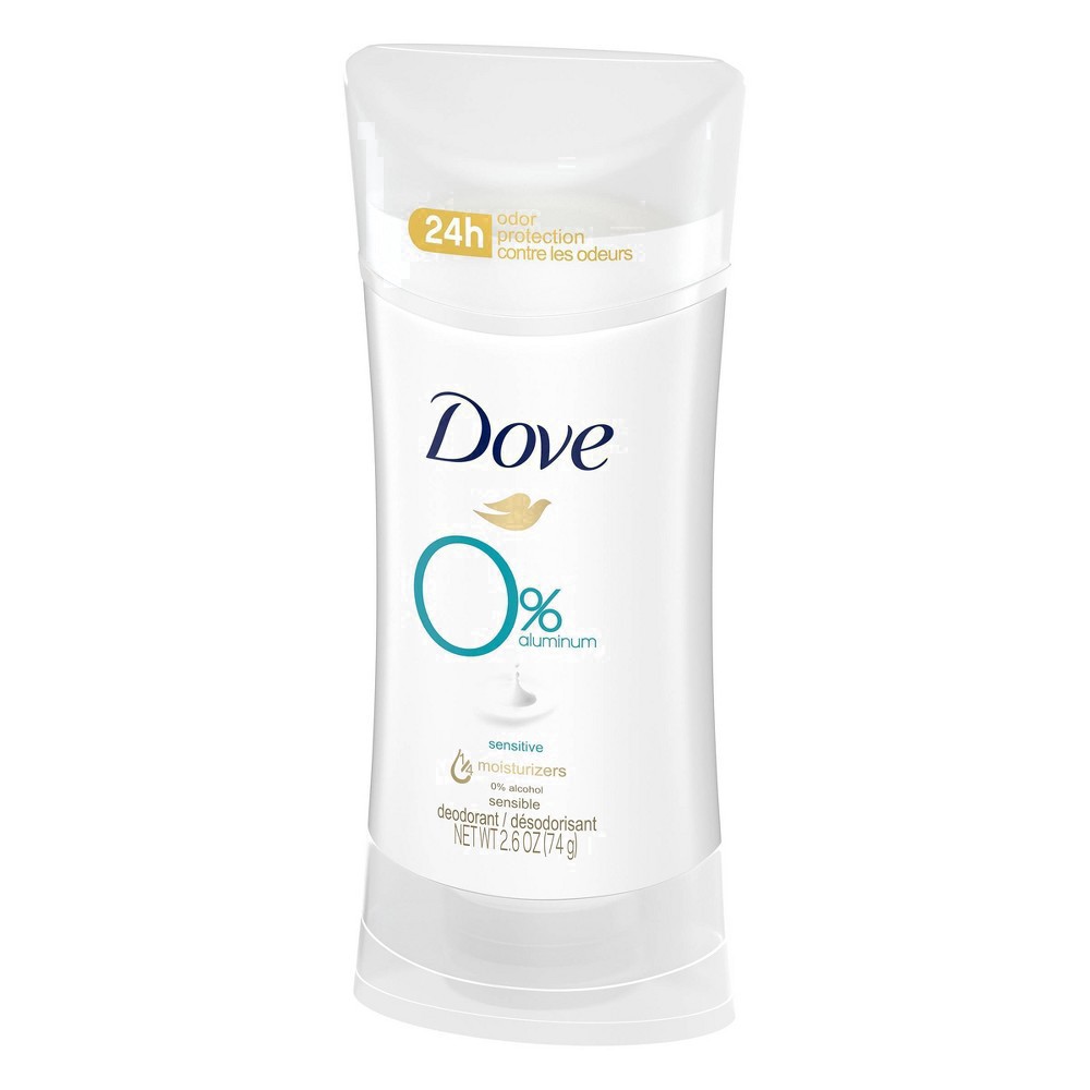 slide 77 of 81, Dove 0% Aluminum Deodorant Stick Sensitive, 2.6 oz1 Count, 2.6 oz