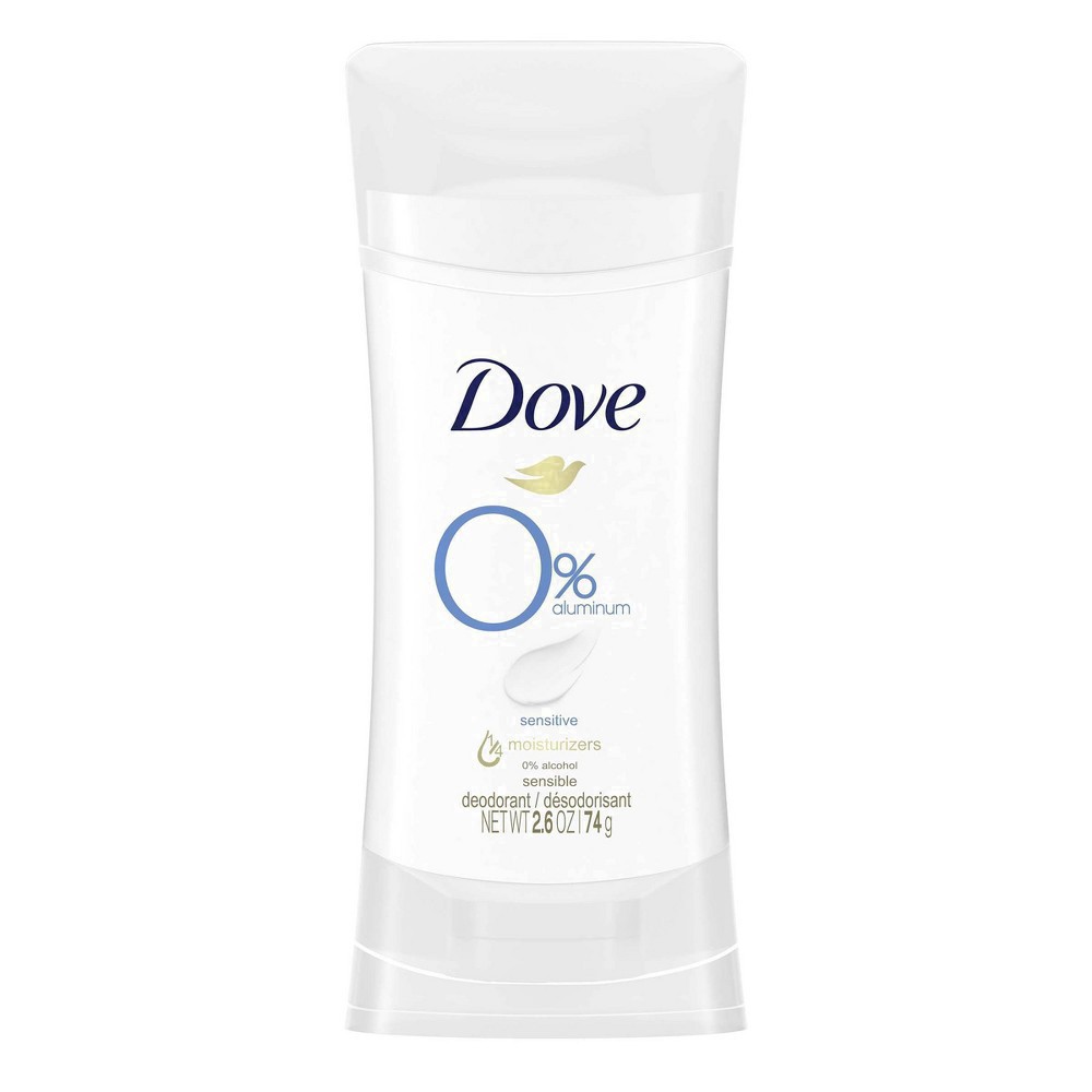 slide 49 of 81, Dove 0% Aluminum Deodorant Stick Sensitive, 2.6 oz1 Count, 2.6 oz