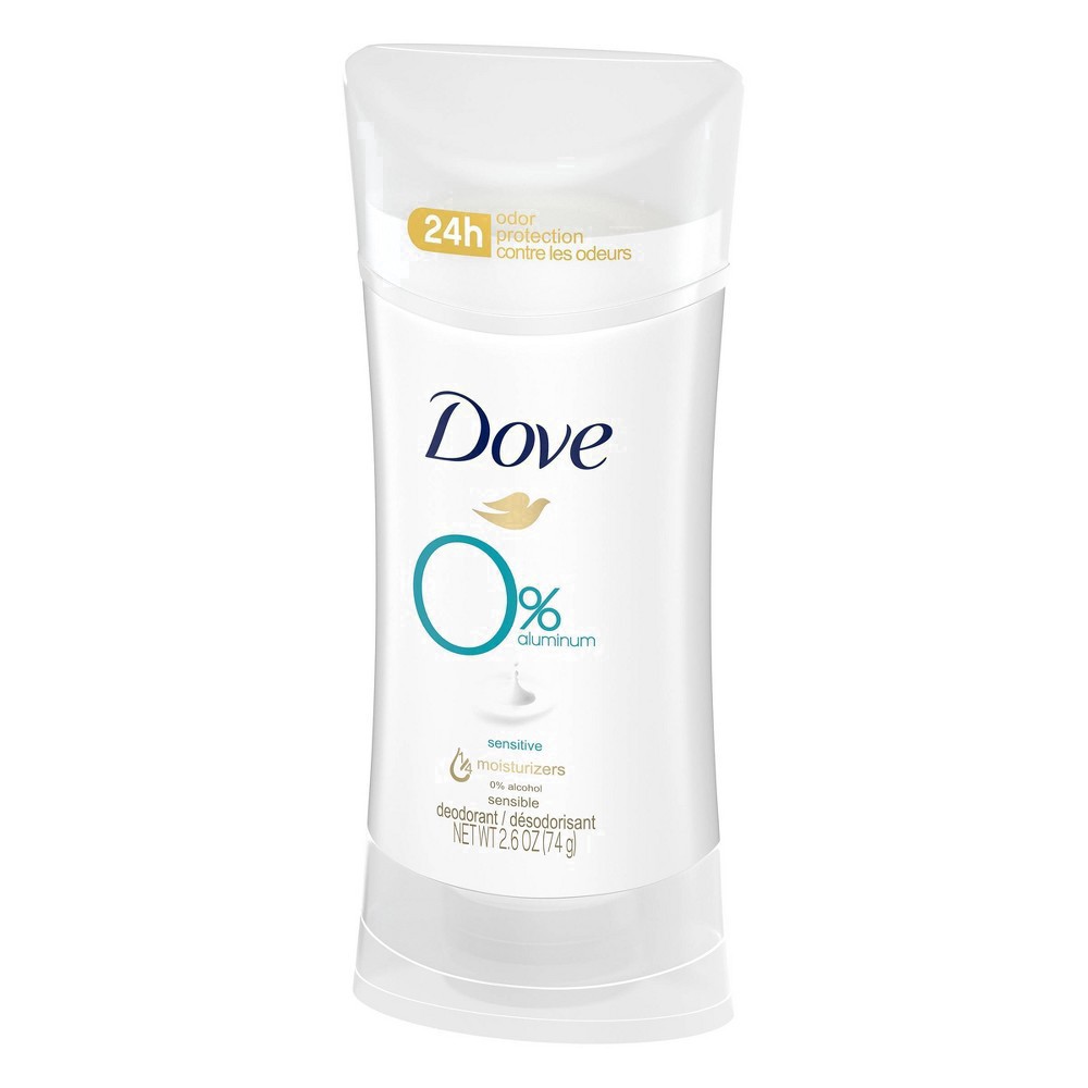 slide 4 of 81, Dove 0% Aluminum Deodorant Stick Sensitive, 2.6 oz1 Count, 2.6 oz