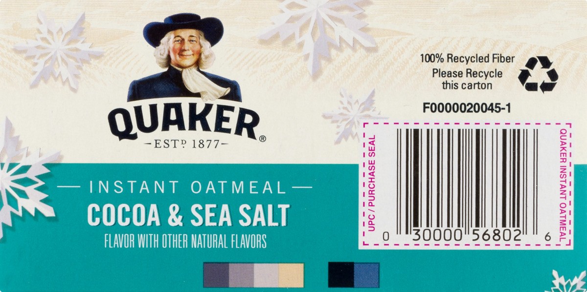 slide 3 of 10, Quaker Cocoa & Sea Salt Instant Oatmeal 6 ea, 6 ct