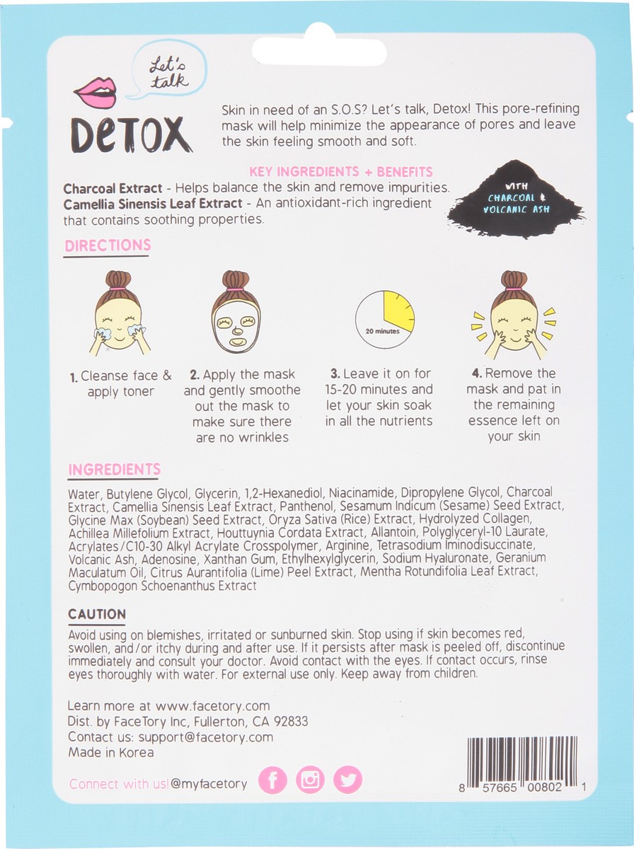 slide 12 of 12, FaceTory Detox Pore-Refining Mask with Charcoal & Volcanic Ash 0.85 fl oz, 0.85 fl oz