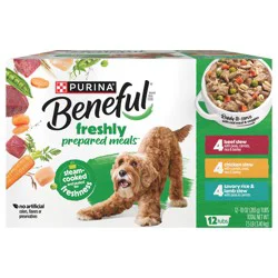 Purina Beneful High-quality protein Gravy Wet Dog Food Variety Pack Freshly Prepared Meals Stew
