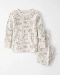 Littleplanet Baby 2-Piece Organic Cotton Ribbed Pajama Set in Pet Print - 9M