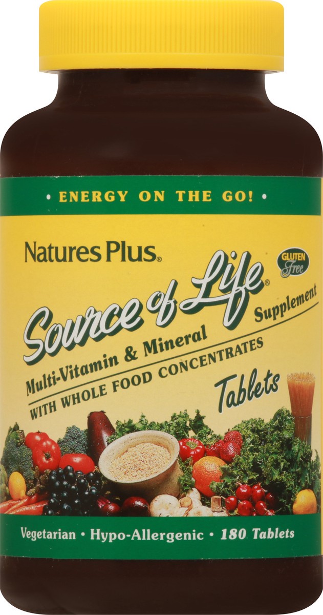 slide 5 of 12, Nature's Plus Source of Life Tablets Multi-Vitamin & Mineral Supplement 180 ea, 180 ct
