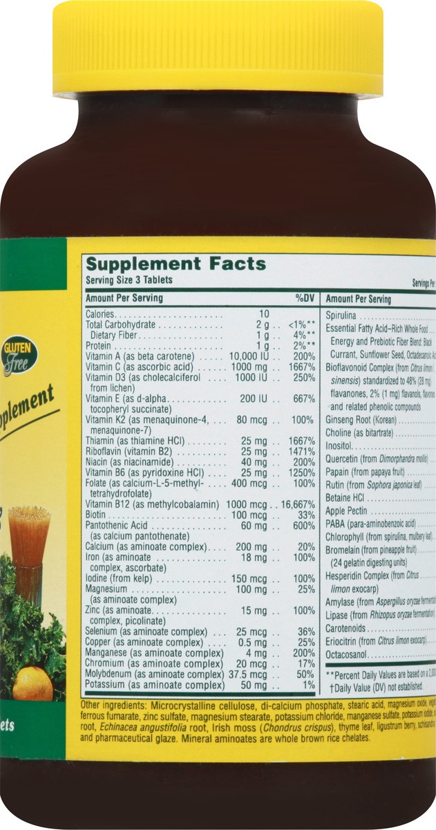 slide 4 of 12, Nature's Plus Source of Life Tablets Multi-Vitamin & Mineral Supplement 180 ea, 180 ct