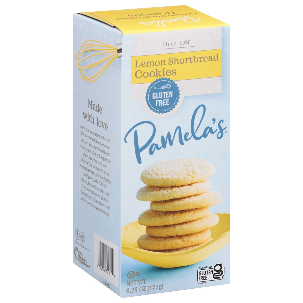 slide 3 of 16, Pamela's Pamelas Cookies Lemon Shortbread - 6 Oz, 6 oz