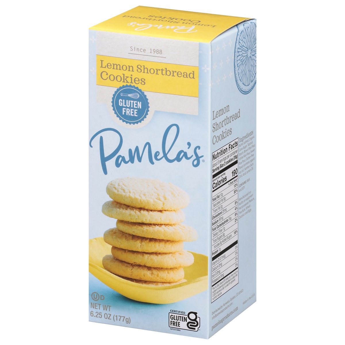 slide 4 of 16, Pamela's Pamelas Cookies Lemon Shortbread - 6 Oz, 6 oz
