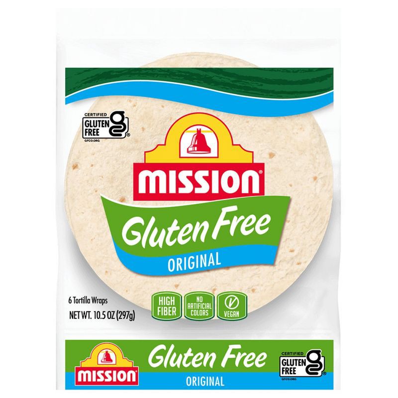 slide 1 of 9, Mission Taco Size Gluten Free Soft Original Flour Tortillas - 10.5oz/6ct, 6 ct; 10.5 oz