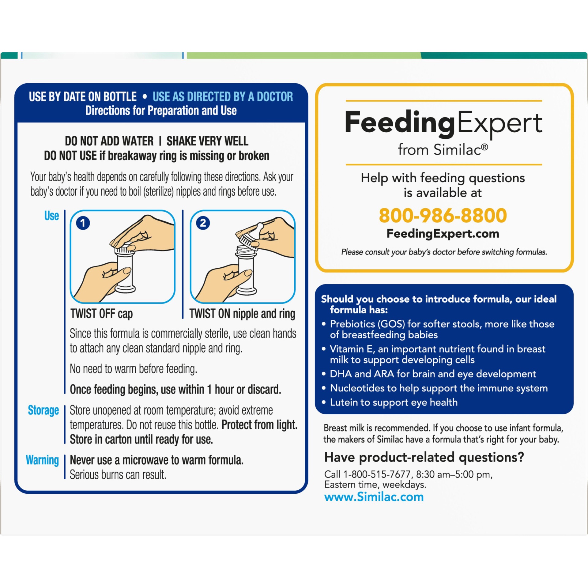 slide 7 of 7, Similac Infant Formula With Iron, 8 ct; 2 fl oz