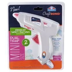 Elmer's Craft Bond Mini Glue Gun Dual Temp: Multicolor Hot Glue Gun, Low/High Temp, Plastic & Metal, 6.25" Length
