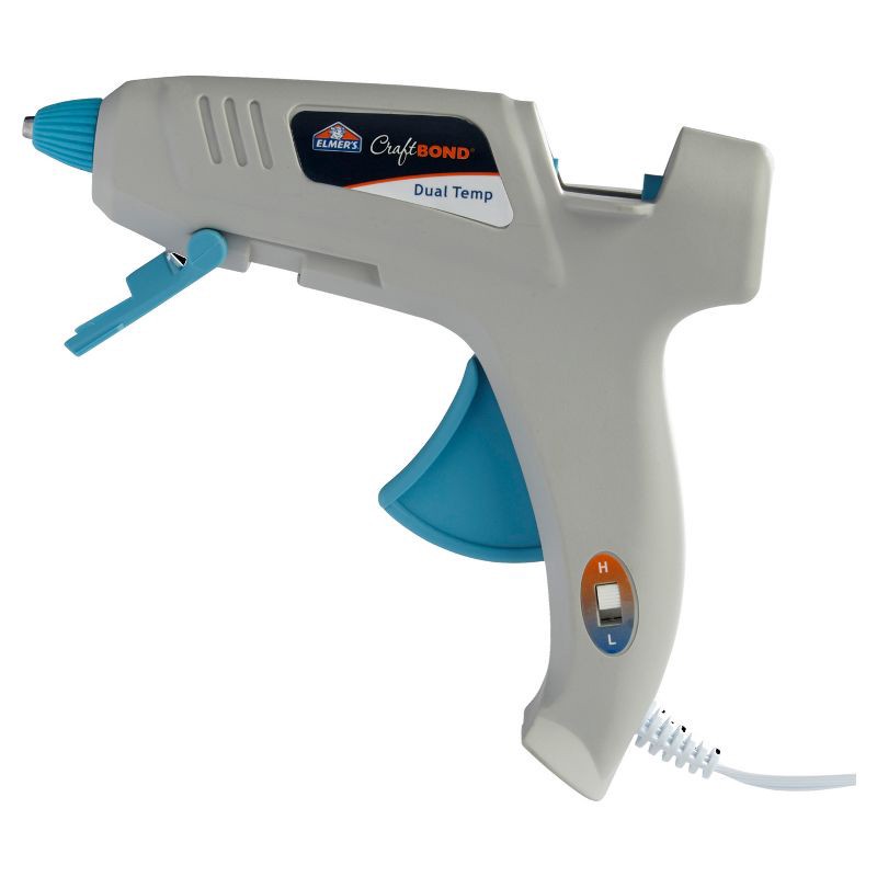 slide 2 of 6, Elmer's Craft Bond Full Size Glue Gun Dual Temp: High/Low Temp Hot Glue Gun, Multicolor, Plastic & Metal, 8.75" Length, 1 ct