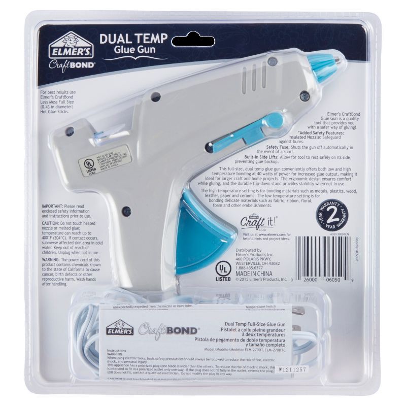 slide 4 of 6, Elmer's Craft Bond Full Size Glue Gun Dual Temp, 1 ct