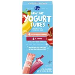 Kroger Strawberry Banana And Cherry Yogurt Tubes