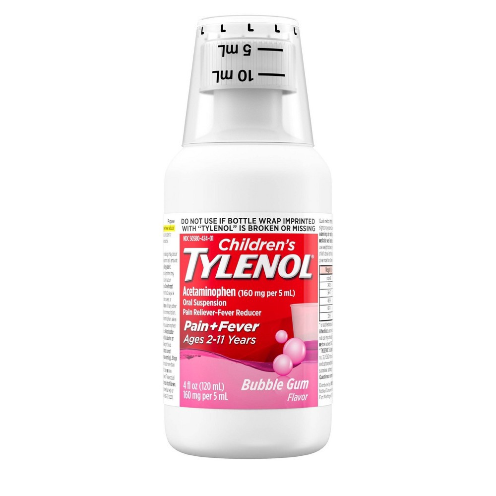 Children's Tylenol Oral Suspension Medicine, Acetaminophen Pain