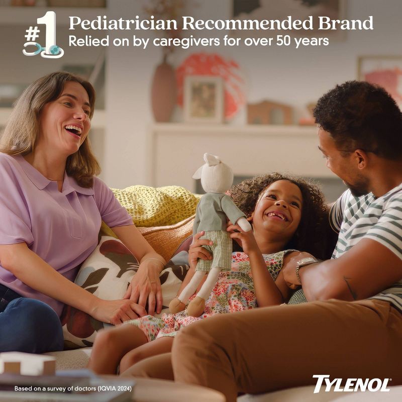 slide 10 of 11, Children's Tylenol Dye-Free Pain + Fever Relief Liquid - Acetaminophen - Cherry - 4 fl oz, 4 fl oz