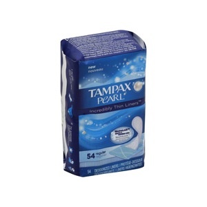 slide 1 of 1, Tampax Incredibly Thin Regular Liners With Odor Lock, 54 ct