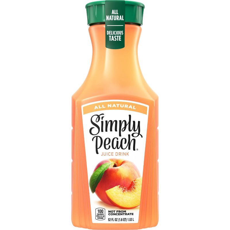 slide 2 of 10, Simply Beverages Simply Peach Juice Drink - 52 fl oz, 52 fl oz