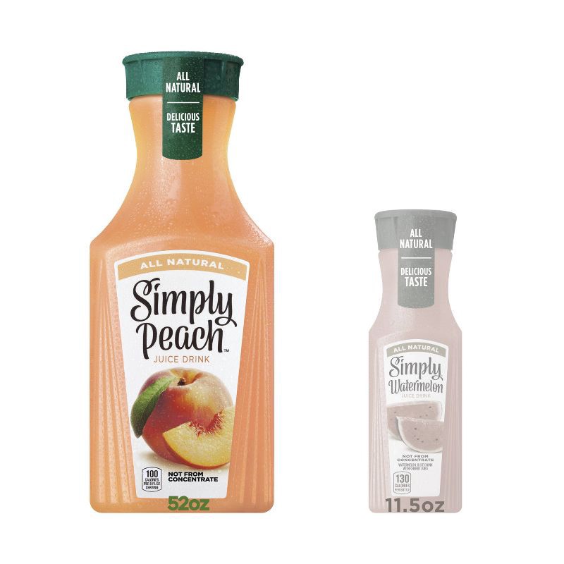 slide 10 of 10, Simply Beverages Simply Peach Juice Drink - 52 fl oz, 52 fl oz