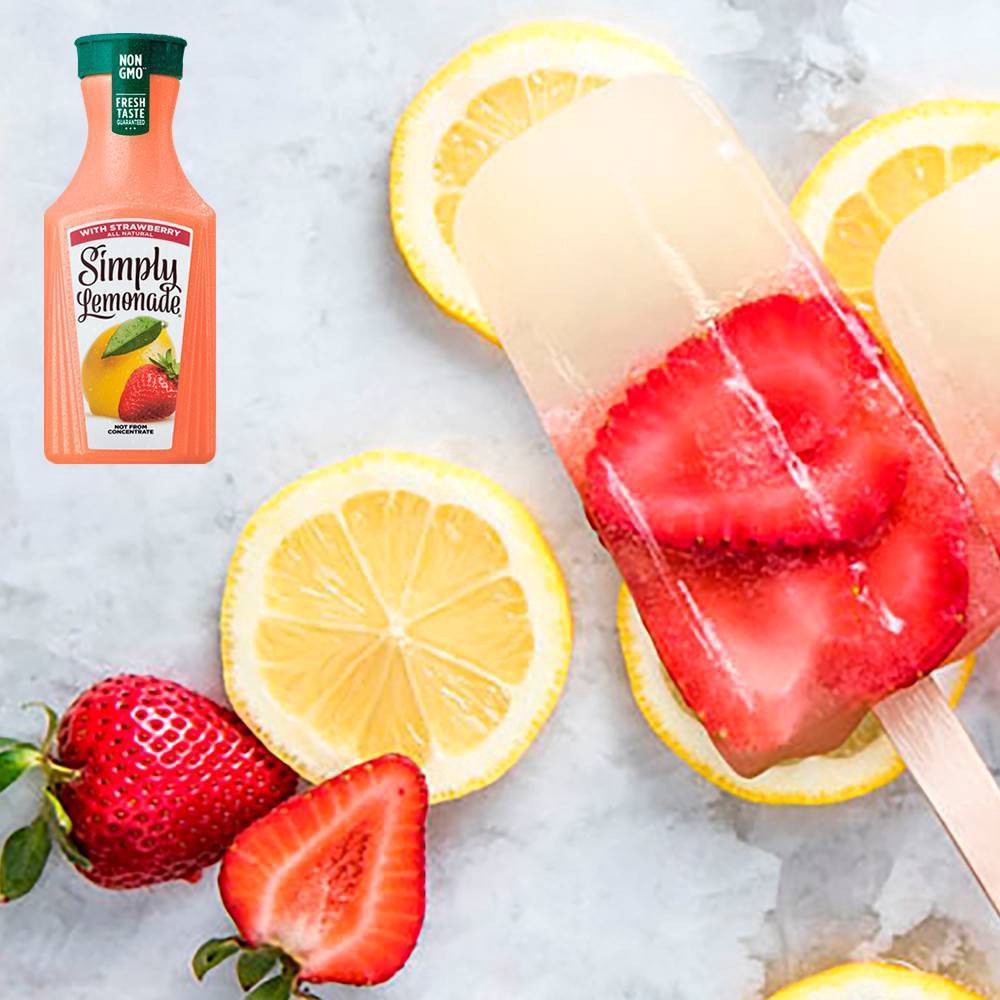 slide 3 of 6, Simply Beverages Simply Lemonade with Strawberry Juice - 52 fl oz, 52 fl oz