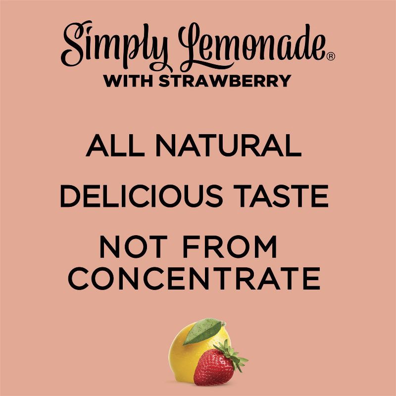slide 2 of 10, Simply Beverages Simply Lemonade with Strawberry Juice - 52 fl oz, 52 fl oz