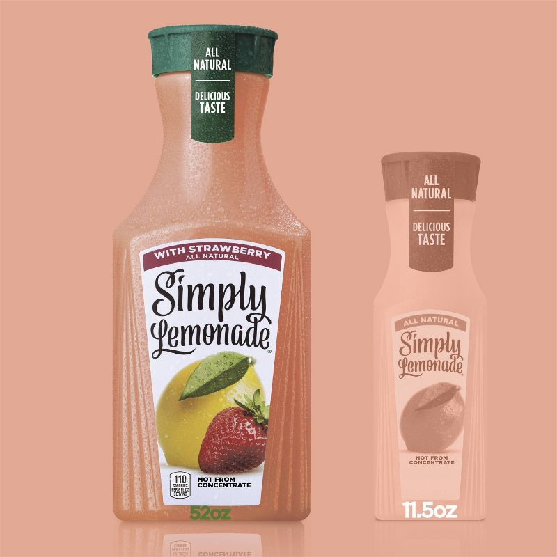 slide 10 of 10, Simply Beverages Simply Lemonade with Strawberry Juice - 52 fl oz, 52 fl oz