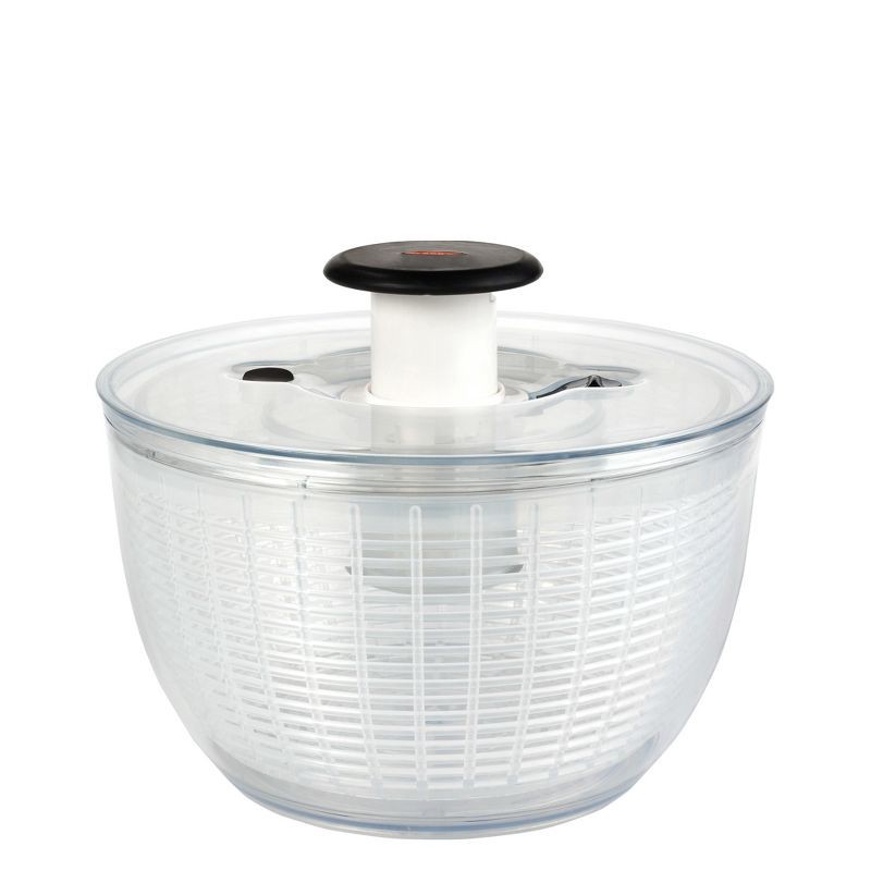 slide 1 of 4, OXO Little Salad And Herb Spinner: Small Dishwasher-Safe Lettuce Spinner, 2.9 Qt Capacity, Stainless Steel & Plastic, 2.9 qt