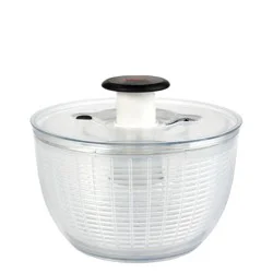 OXO Little Salad And Herb Spinner: Small Dishwasher-Safe Lettuce Spinner, 2.9 Qt Capacity, Stainless Steel & Plastic