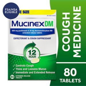 slide 1 of 1, Mucinex Dm 12-Hour Expectorant And Cough Suppressant Tablets, 80 Ct, 80 ct