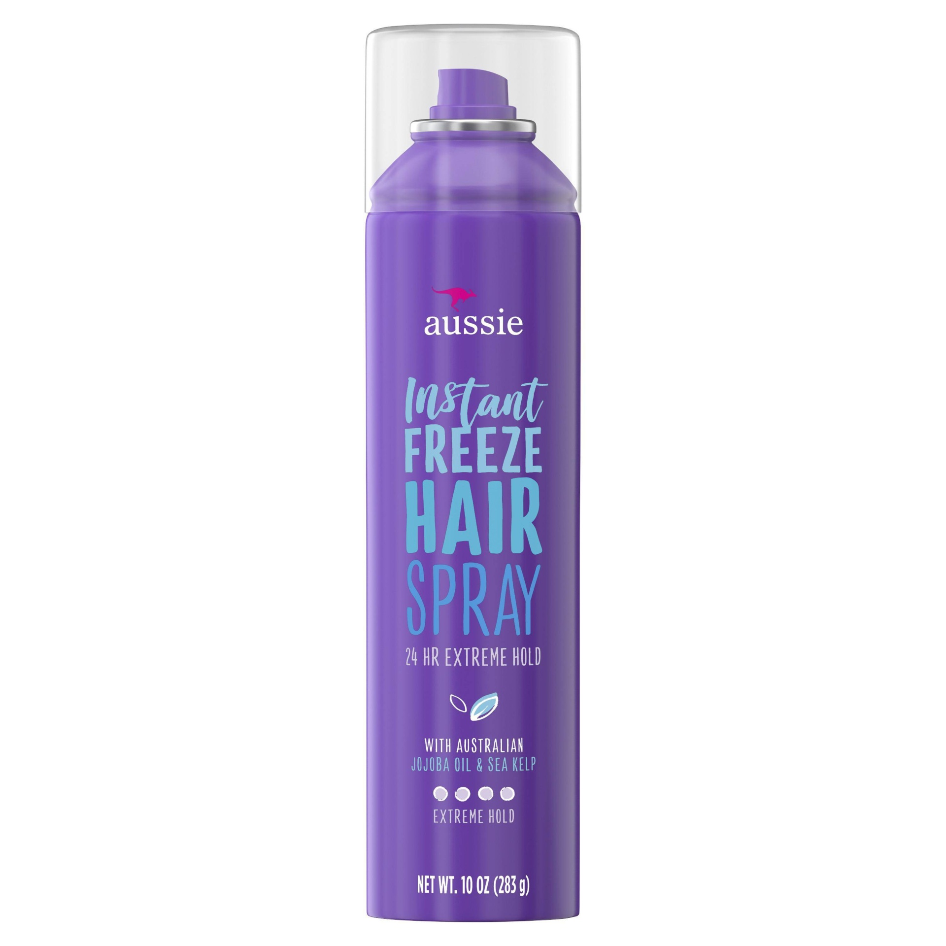 slide 1 of 4, Aussie Instant Freeze Extreme Hold Hairspray with Australian Jojoba Oil and Sea Kelp, 10 oz