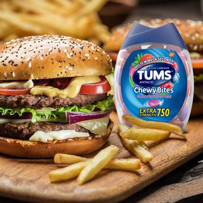 slide 2 of 14, Tums Chewy Bites Extra Strength Antacid Assorted Berry 32ct, 32 ct