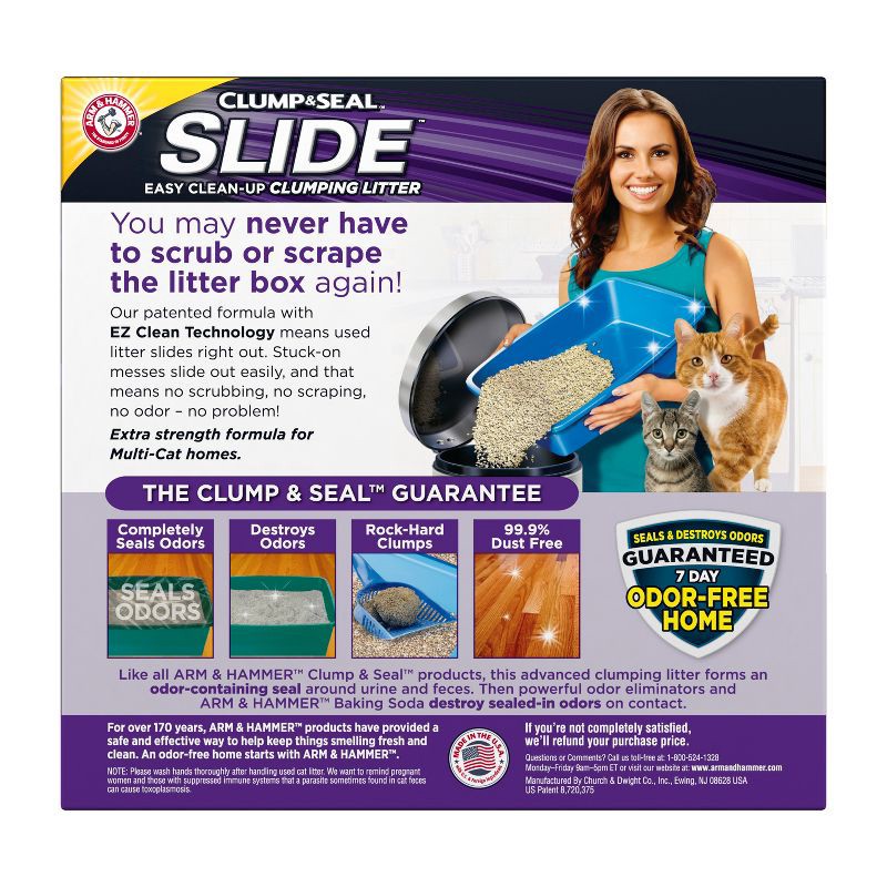 slide 2 of 14, Arm & Hammer Slide Easy Clean Up Multi-Cat Clumping Litter - 19lbs, 19 lb