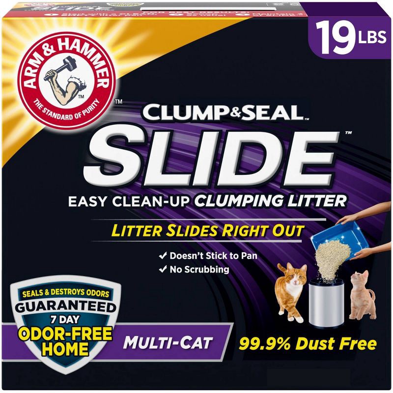 slide 1 of 14, Arm & Hammer Slide Easy Clean-Up Multi-Cat Clumping Cat Litter - 19lbs, 19 lb