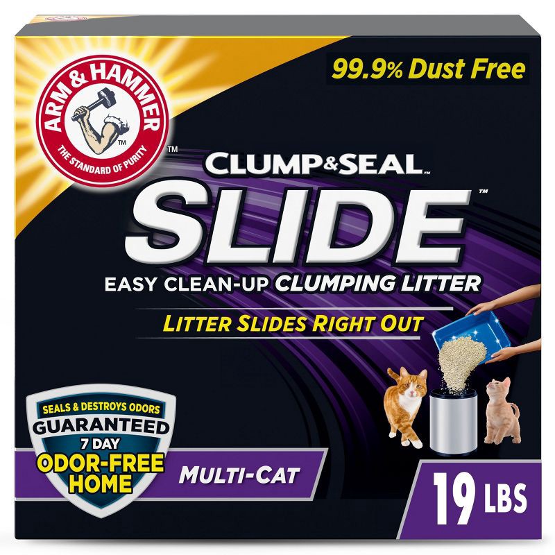 slide 1 of 14, Arm & Hammer Slide Easy Clean Up Multi-Cat Clumping Litter - 19lbs, 19 lb